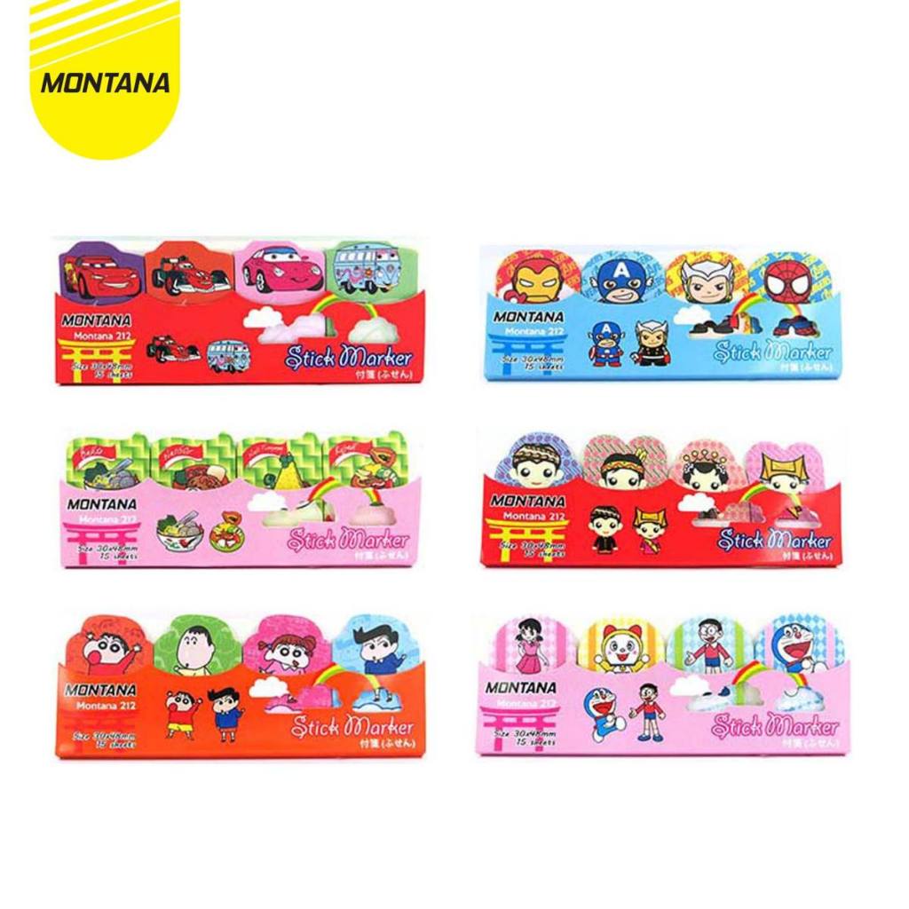 

MONTANA Sticky Note Kertas Memo Tempel Colorfull Stationery Motif Random