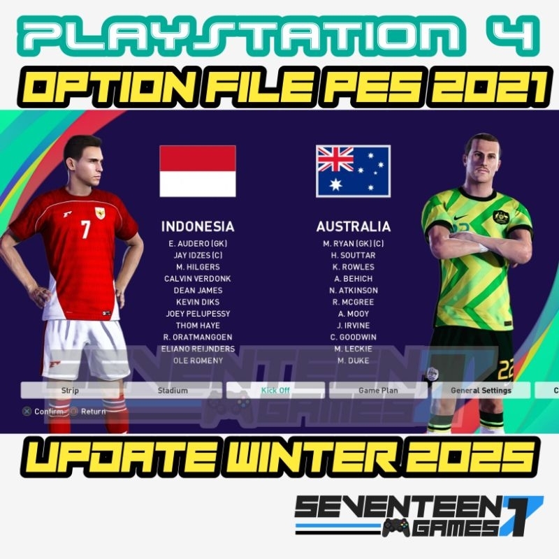 Option File PES 2021 Untuk Ps4 Ps5 Pc Game Original Bukan Hen