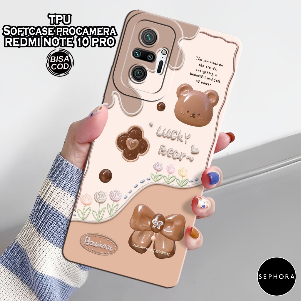 Case Xiaomi Redmi Note 10 Pro - Fashion Case Cute Bear - Softcase Xiaomi Redmi Note 10 Pro - Case Pr