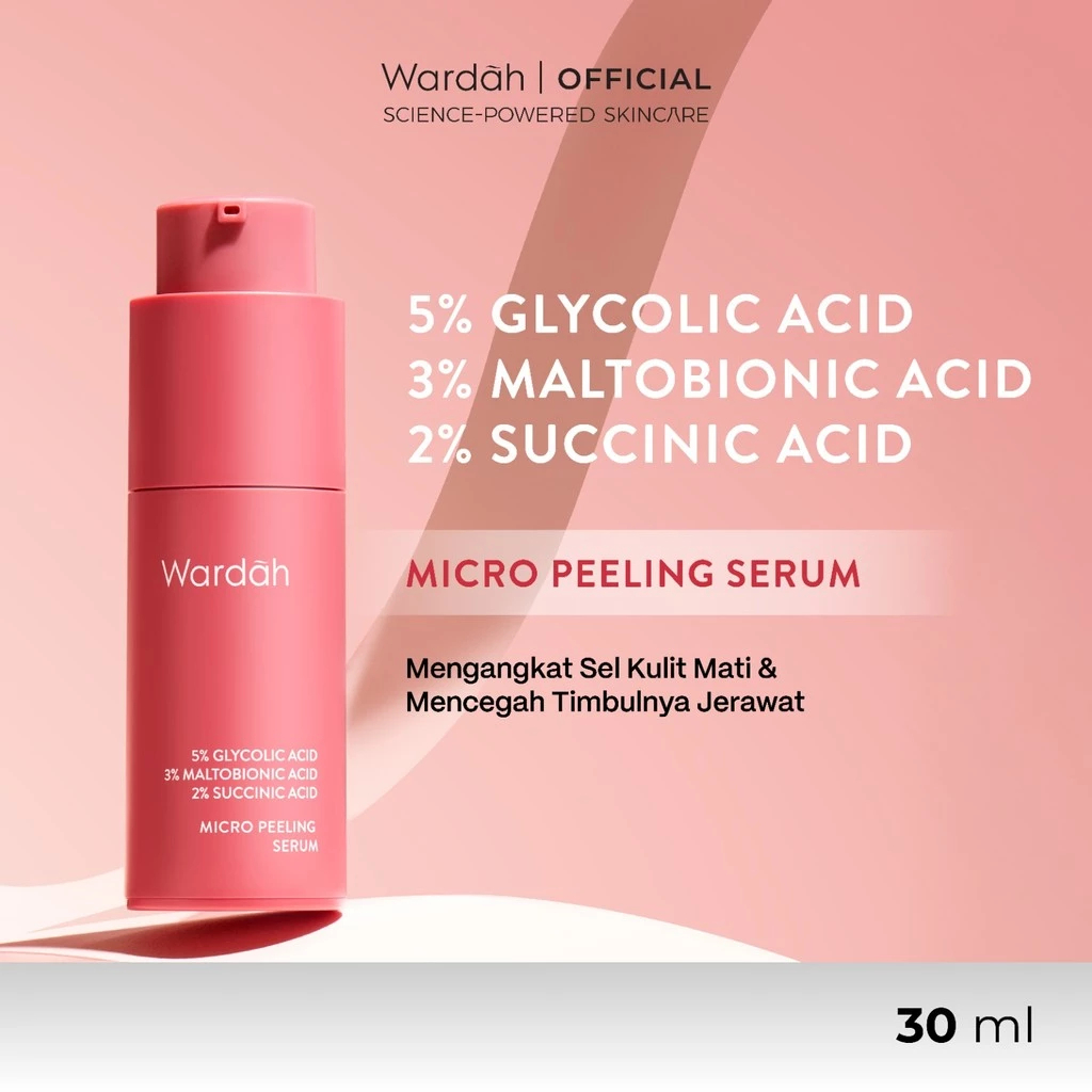 Wardah 5% Glycolic Acid Micro Peeling Serum 20ml / Serum Wajah