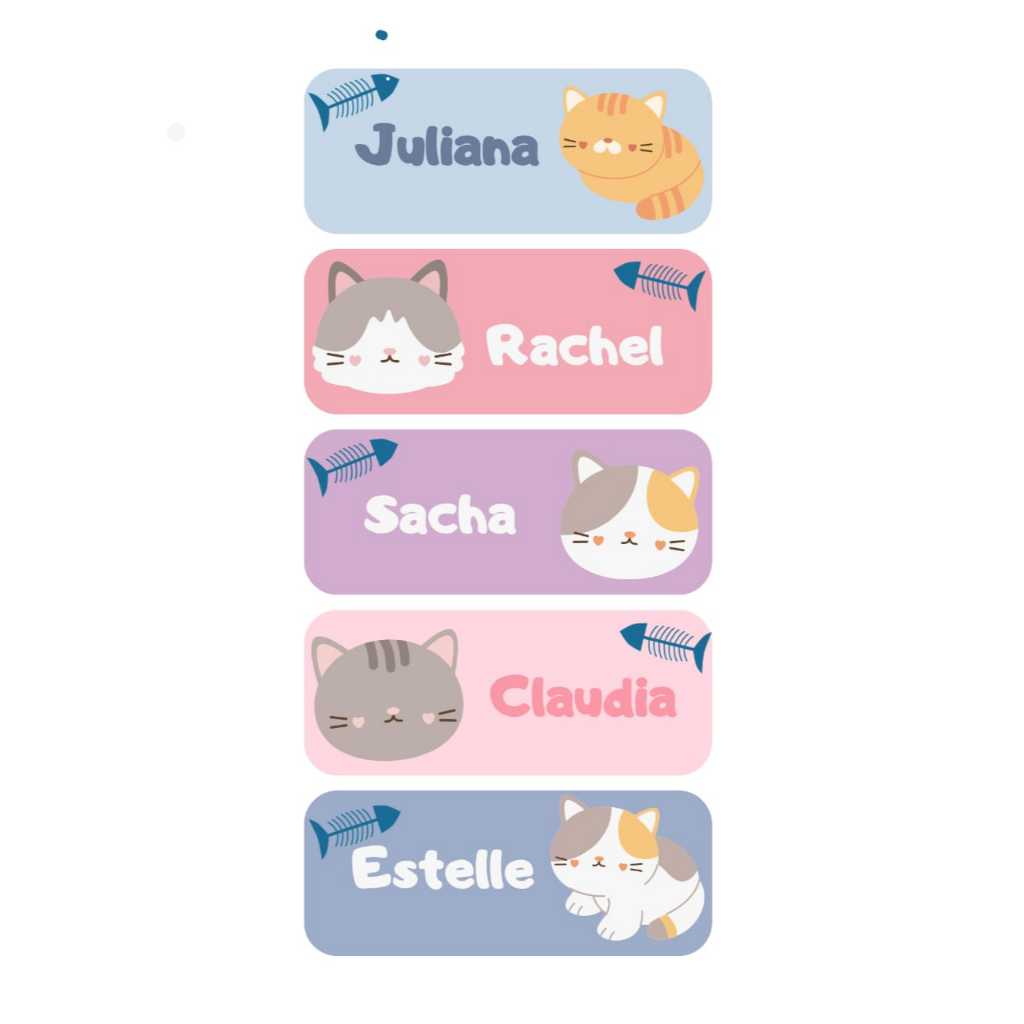 

STIKER NAMA LABEL ISI 60 PCS UNTUK PENSIL - PIRING - GELAS- DLL