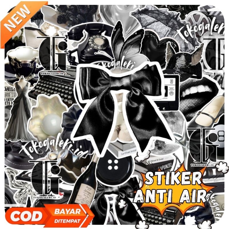 

50 PCS STIKER HITAM PUTIH AESTHETIC STIKERBTUMBRL GLOSSY STIKER BLACK AND WHITE MURAH SUDAH CUTTING UNTUK TUMBRL CASING NOTEBOOK JURNAL LAPTOP DLL