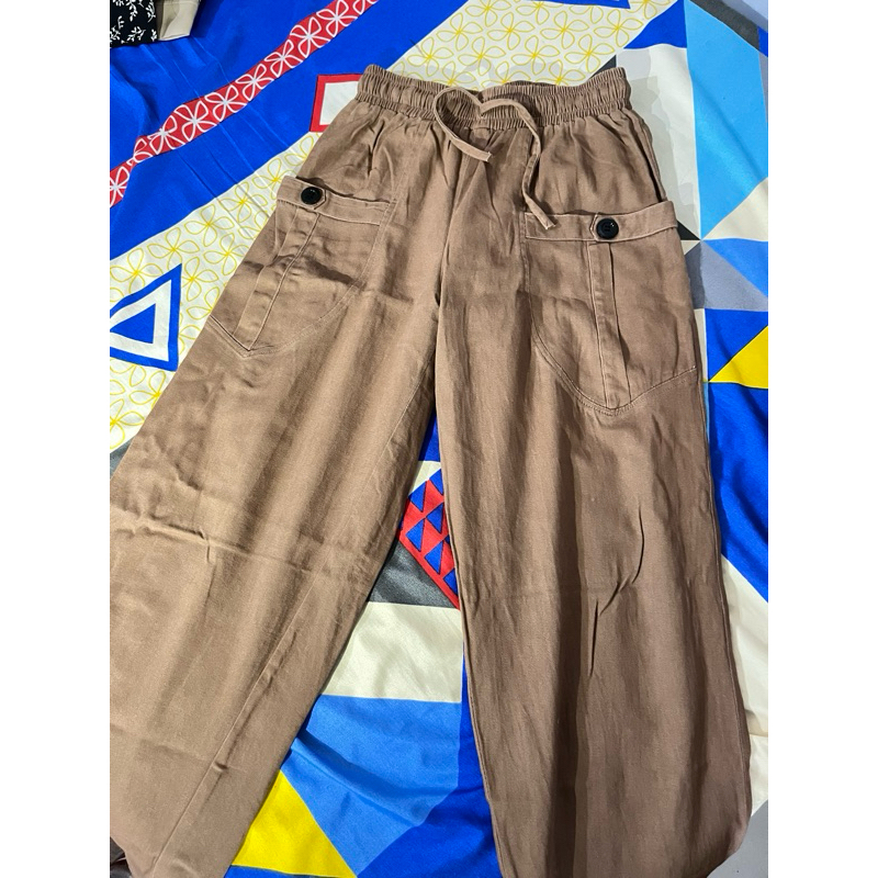 zilka baggy pants, celana cargo, celana zilka, zilka kulot paspol kancing depan