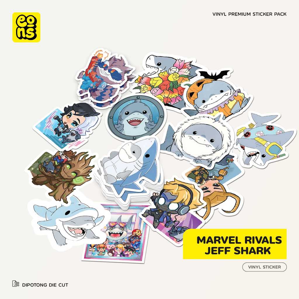 

Sticker MARVEL REVALS JEEF Bahan Vinyl Waterproof Doff - Stiker Laptop Diary Notebook Journal Koper