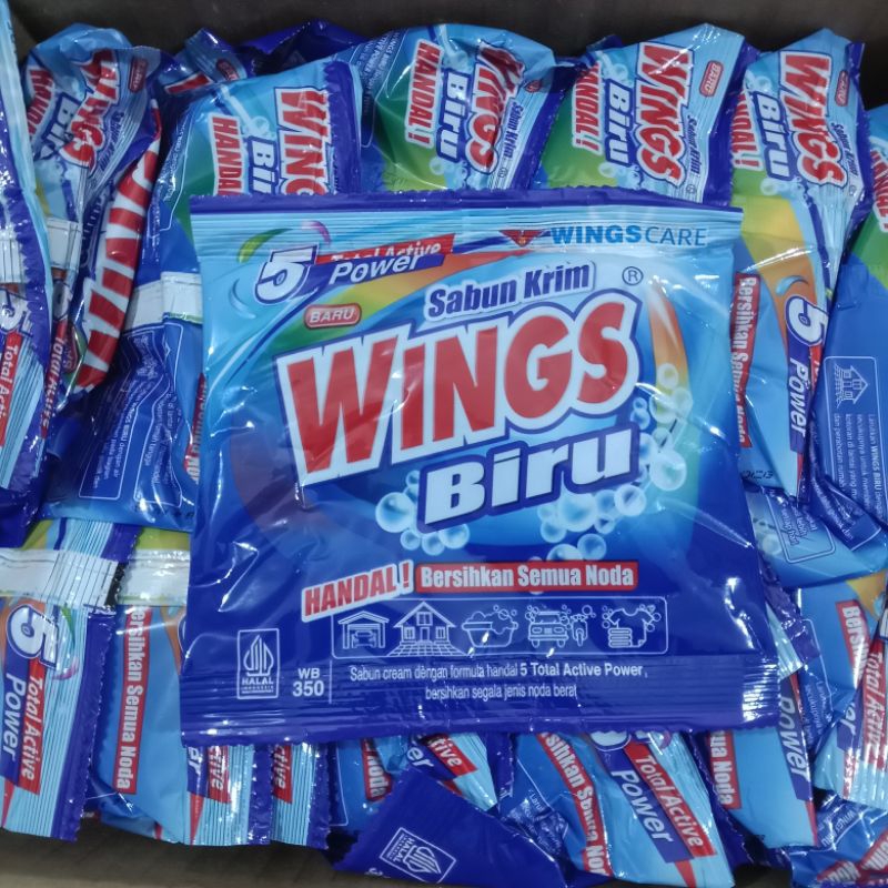 30 SACHET WINGS BIRU SABUN KRIM 1000 (DETERGENT)