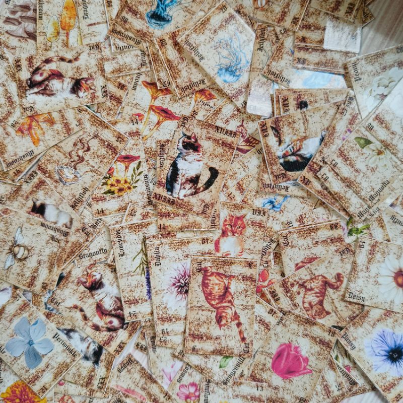 

25 Pcs Sticker Perangko Vintage Lucu