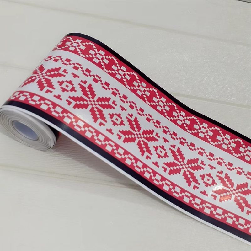 List Border Silang Merah List Border Stiker 10m Wall Border 10cm x 10m List Dinding Dapur List Wallp