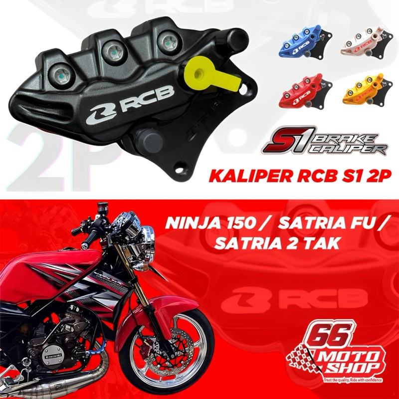 Kaliper RCB S1 2PISTON kanan (NINJA150/SATRIAFU) ORIGINAL NO KW