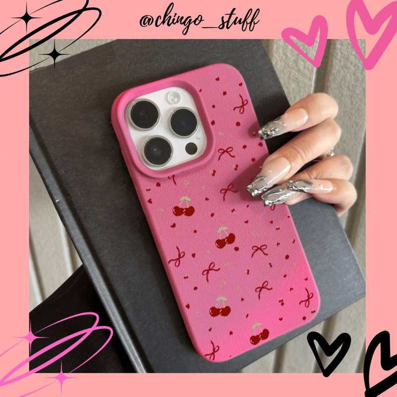 case bow pink fanta // case iphone xr, 11, 13/14, 15