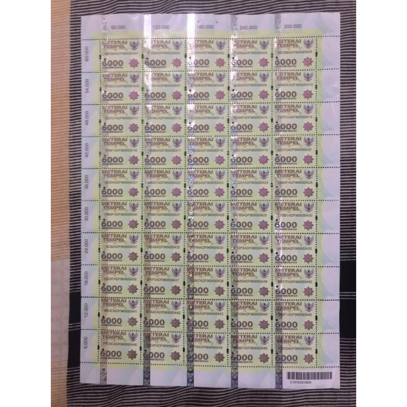 

Materai Tempel 6000 (Original) 50pcs/Lembar