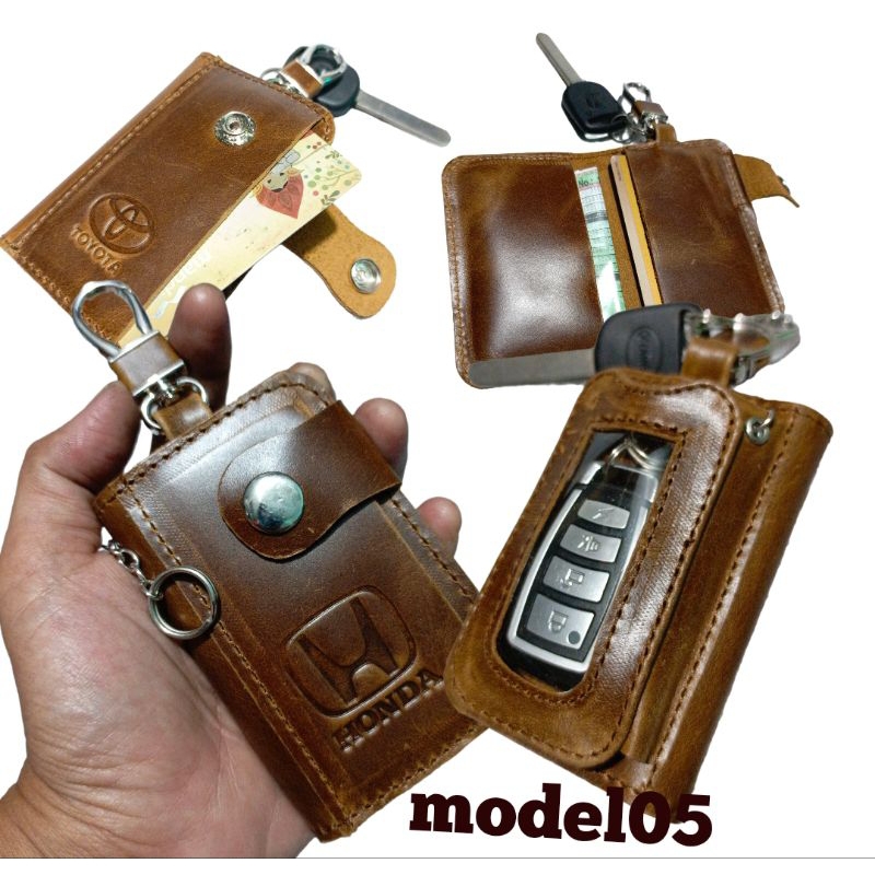 Dompet kunci mobil kulit asli original dompet stnk sim etoll kredit card