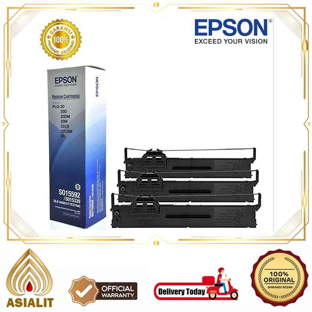Pita Printer Epson PLQ-20 Ribbon Cartridge Original Produk PLQ20