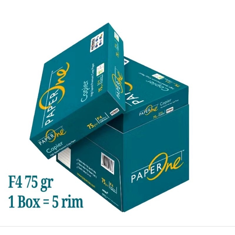 

Kertas HVS Paperone F4 75 Gram 1 Dus ( High Speed Premium Copy Paper)