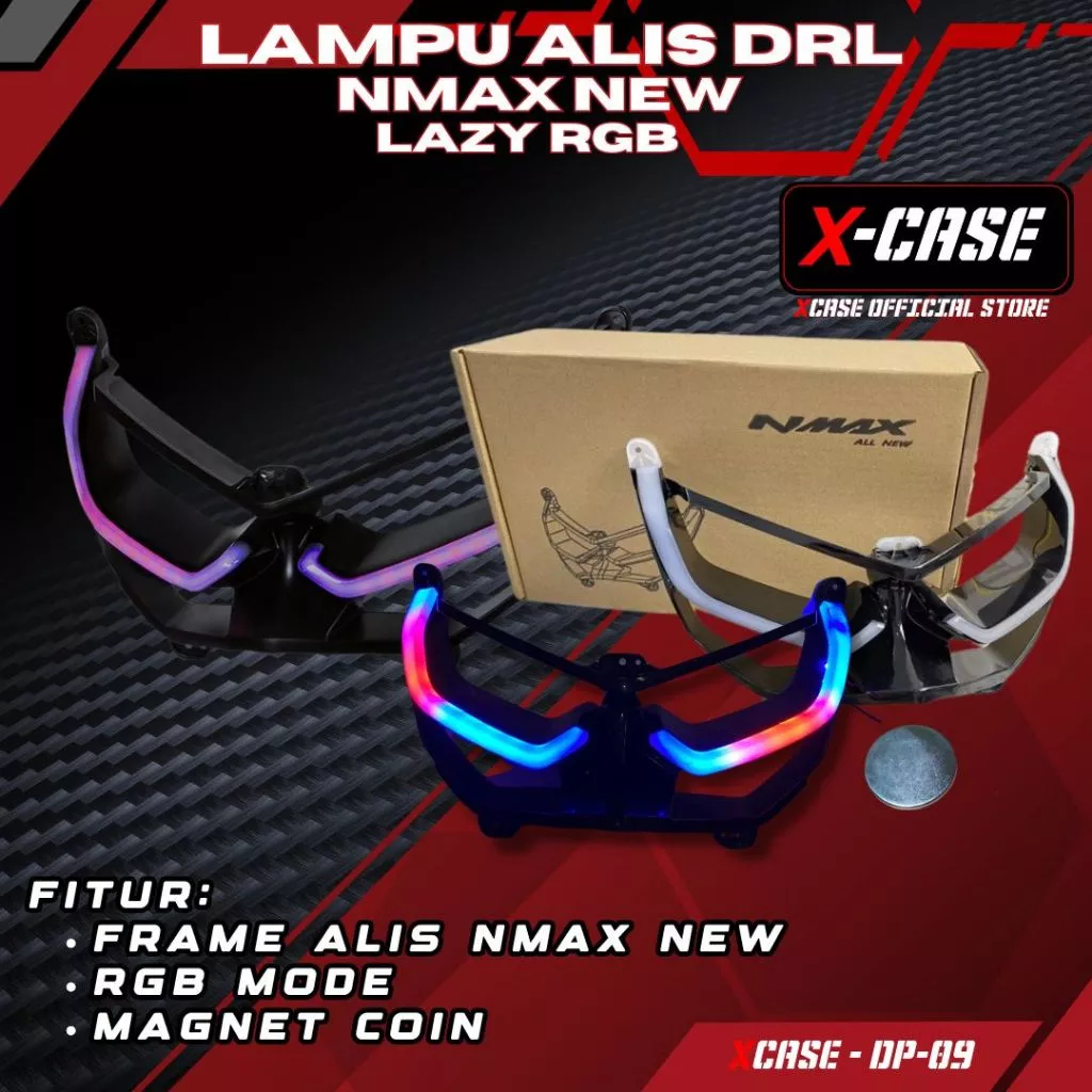 X-Case Lampu Alis Depan Nmax New Drl Lazy Rgb Mode Magnet