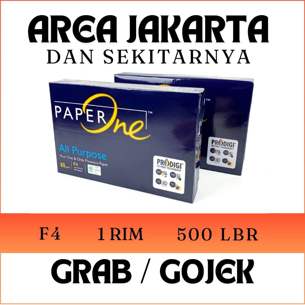 

Kertas HVS Paperone Multi Purporse F4 80gr 1 Rim (500 lembar)