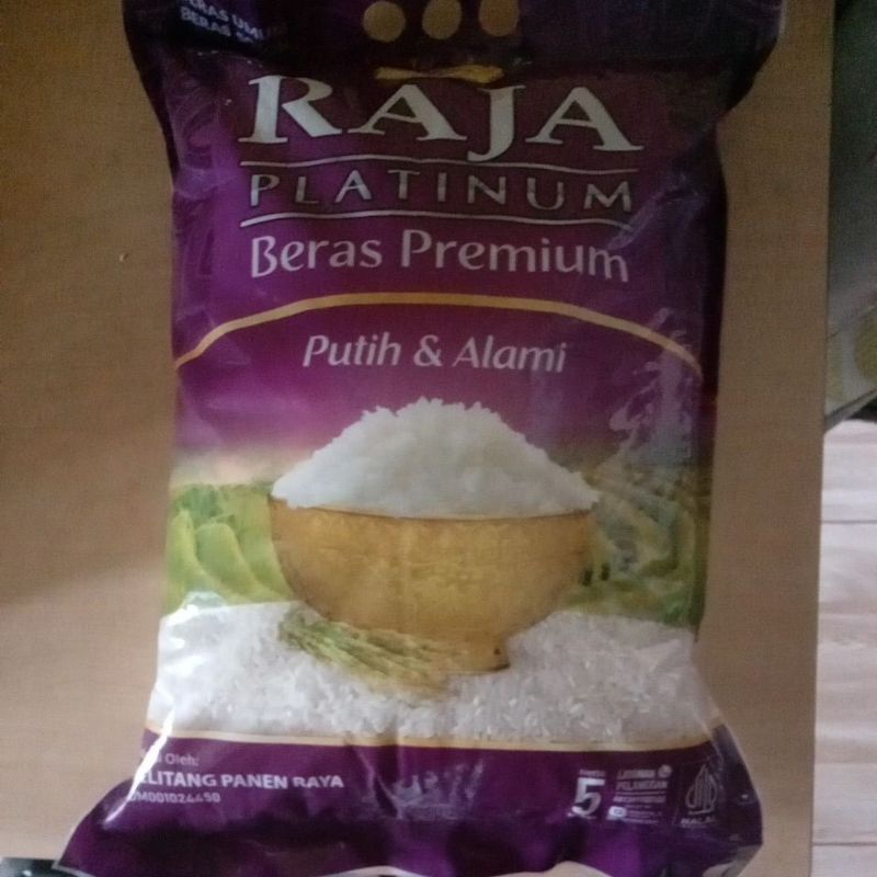 

Beras 5 kg raja platinum