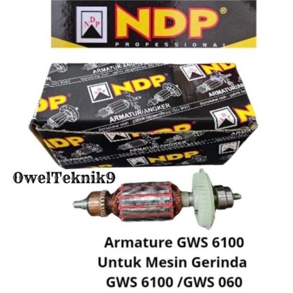 OwelTeknik9 - Armature Untuk Mesin Gerinda GWS 6100 GWS 060 NDP/Angker GWS 6-100 NDP