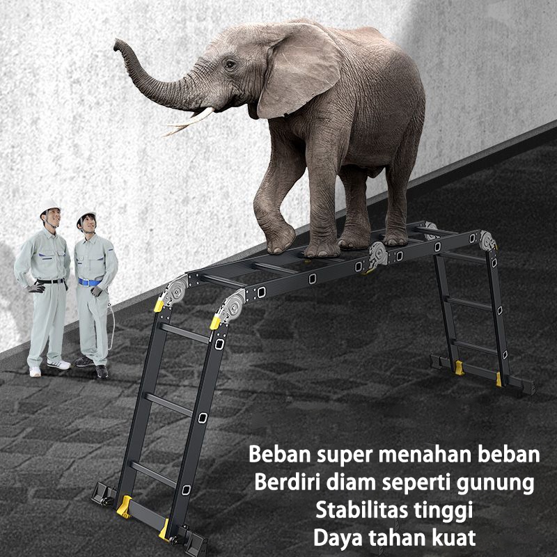 ZA. REAIM Tangga Lipat Aluminium Paduan Aluminium Teleskopik Tangga Teleskopik Multifungsi