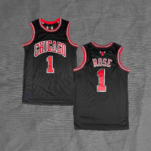 BORDIR Jersey Rose #1 Black Chicago | Baju Basket Swingman