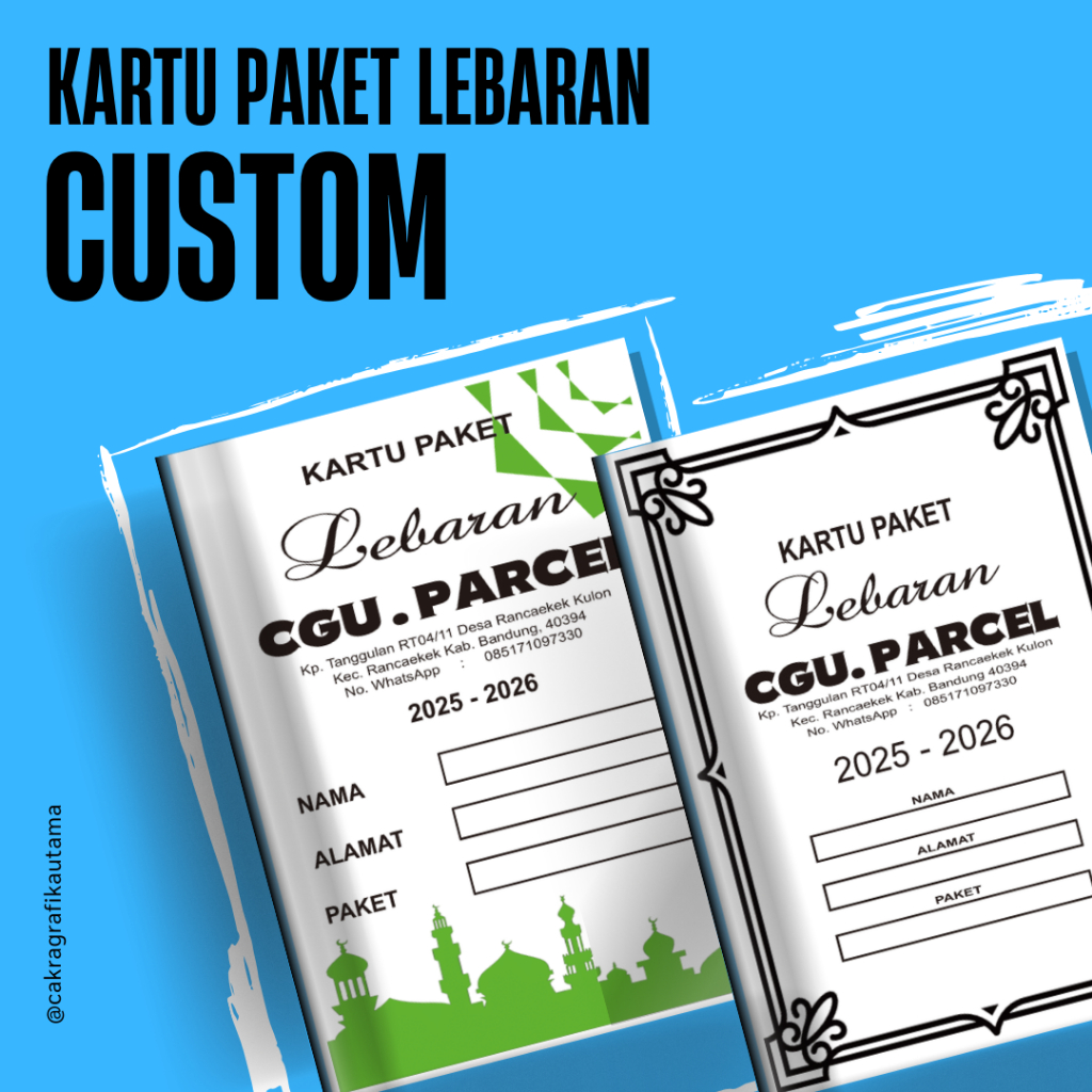 Cetak Kartu Paket Lebaran Custom