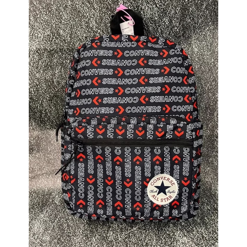 TAS RANSEL CONVERSE ALL STAR 2 GO ORIGINAL BLACK MOTIF BACKPACK / TAS RANSEL PRIA WANITA