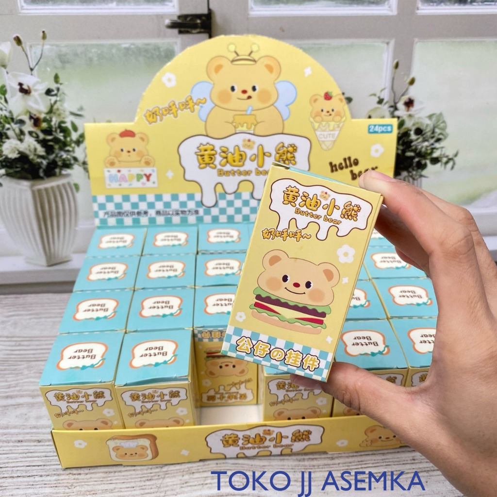 MYSTERY BOX GANTUNGAN KUNCI BUTTER BEAR KOTAK MISTERI KEJUTAN BERUANG TERMURAH GROSIR COD
