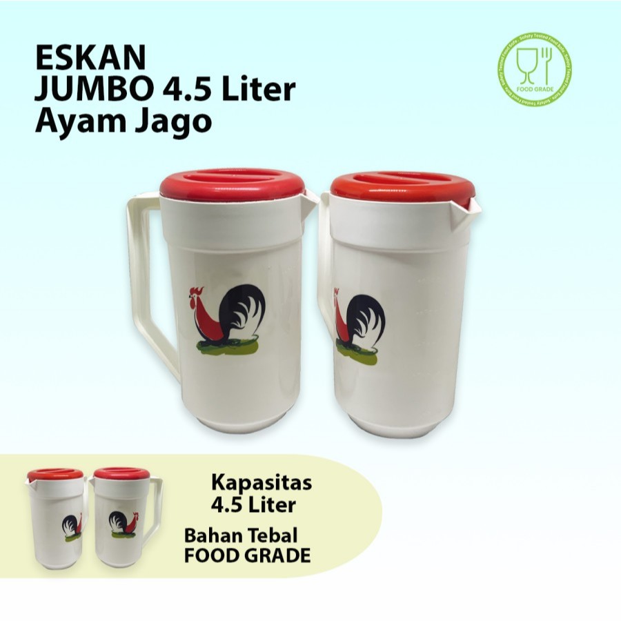 Eskan Teko Air Minum 4.5 Liter Jumbo Cap Ayam