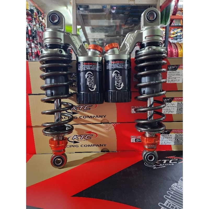 SHOCK BELAKANG KTC EXTREME NEW 280mm TITANIUM/GREY, BLACK RED