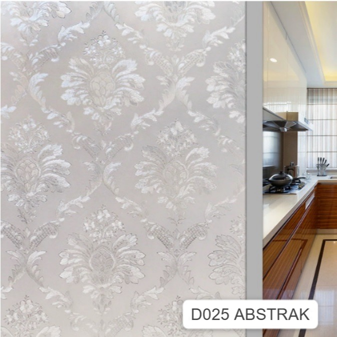 GJ - D025 ABSTRAK SANBLAST STIKER KACA JENDELA 3D SANBLAST JENDELA STIKER KACA FILM STICKER SUNBLAST