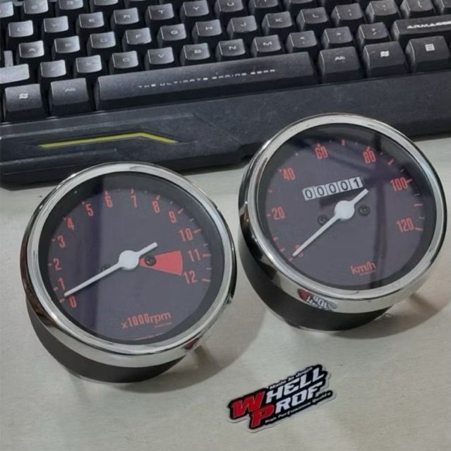 spedometer speedometer spedo bulat honda GL 100 125 tahun tua 1979 CUSTOM WHELLPROF WPPART