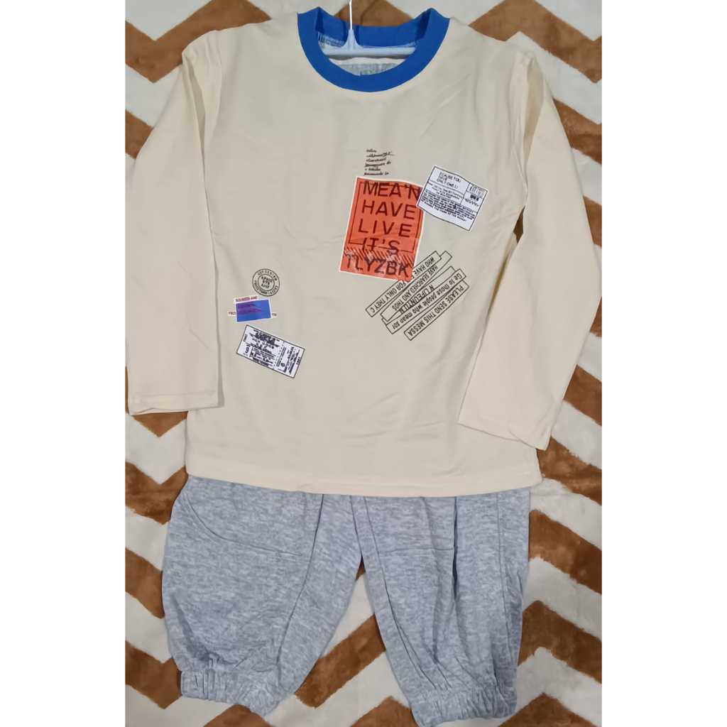 Anak Kaos Jogger Cream