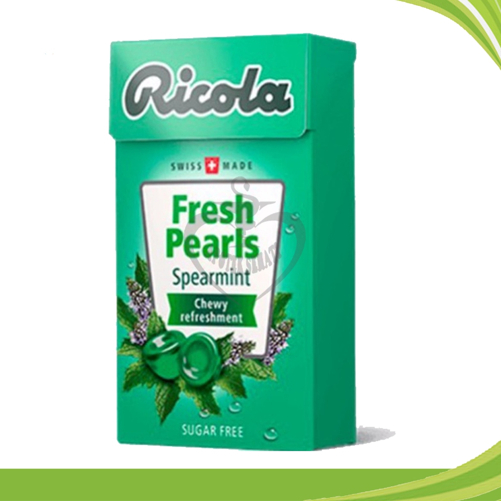 Ricola Spearmint Pearls Permen Pelega Tenggorokan
