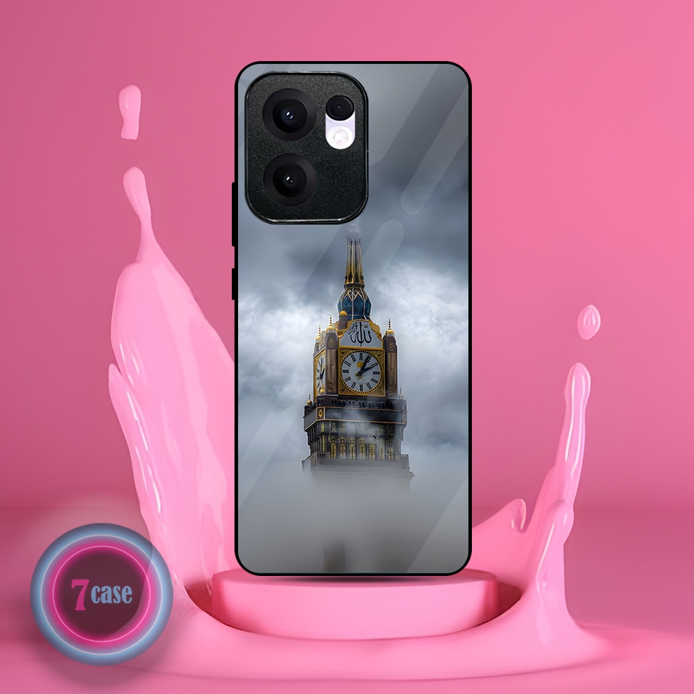 |DK47| CASE OPPO RENO 13F 5G KILAU EFEK KACA CASE HP KUALITAS HD MOTIF MEKKAH NEW