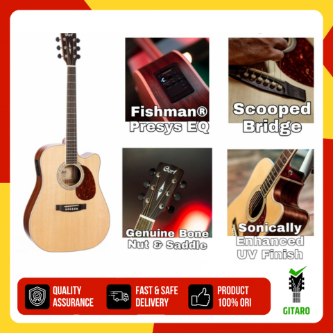 Gitar Akustik Elektrik Gitar Cort Mr710f Nat Mr 710f Natural Ori