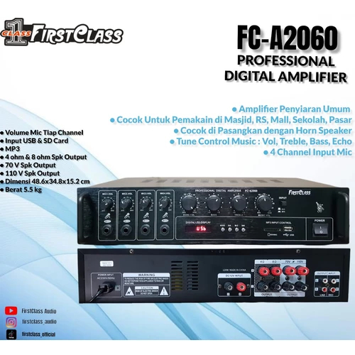 Amplifier Karaoke Firstclass FC A2060 FC-A2060 FCA2060 Original