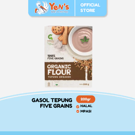 

GASOL Tepung Five Grains Organik makanan bayi MPASI 200 Gr TERBARU