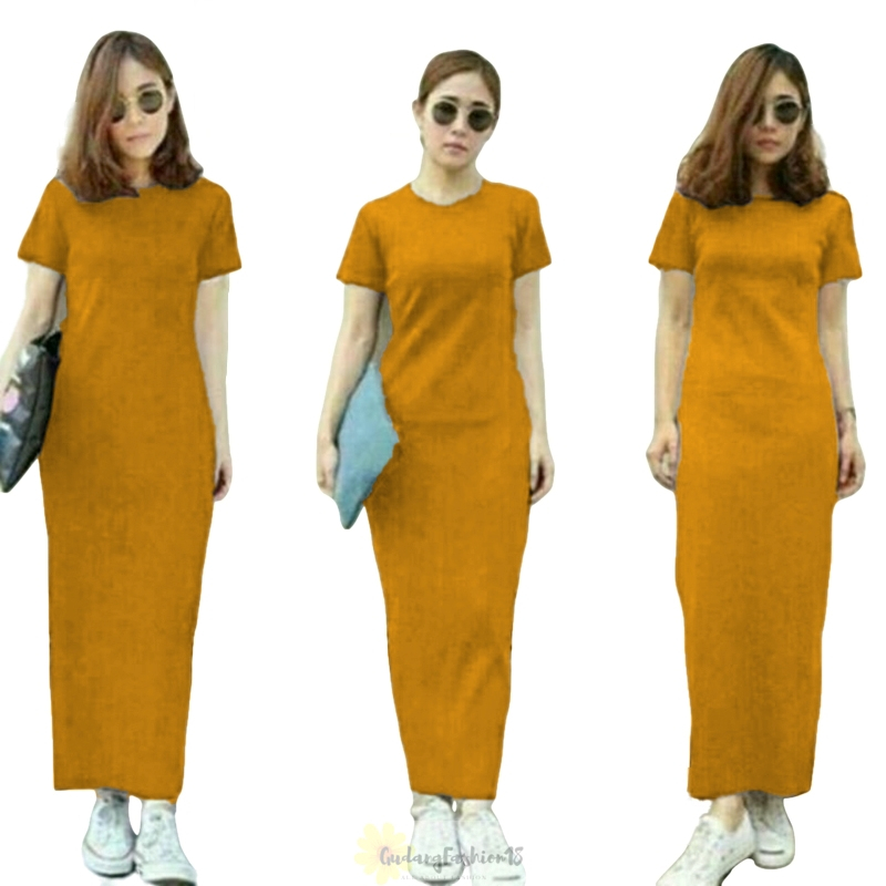 GF88 - Atasan Tunik Dress Bodyfit Span Baju Lengan Pendek Tunic Inner Basic Bodycon Motif Printing P