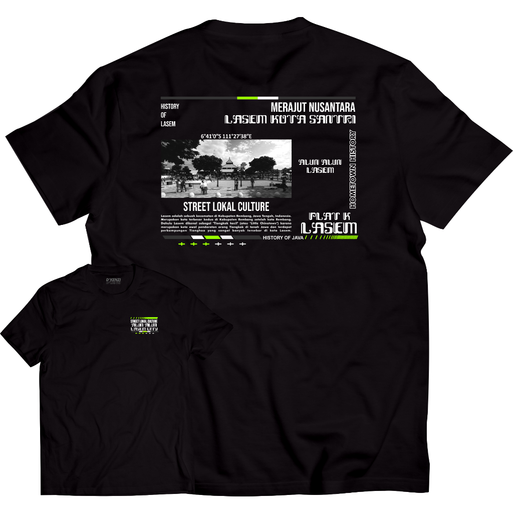 Kaos Lasem Tshirt Lasem PLAT K cotton combed 30s