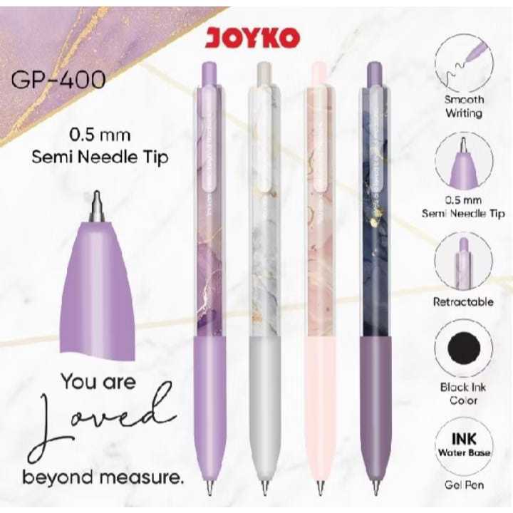

Gel Pen GP-400 LAVENDER HAIZE Pulpen Pena Joyko 0.5 mm