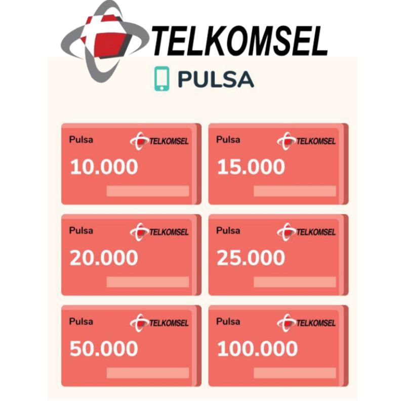 Pulsa Telkomsel + Masa aktif Murah dan cepat 5000,1000,20000,25000