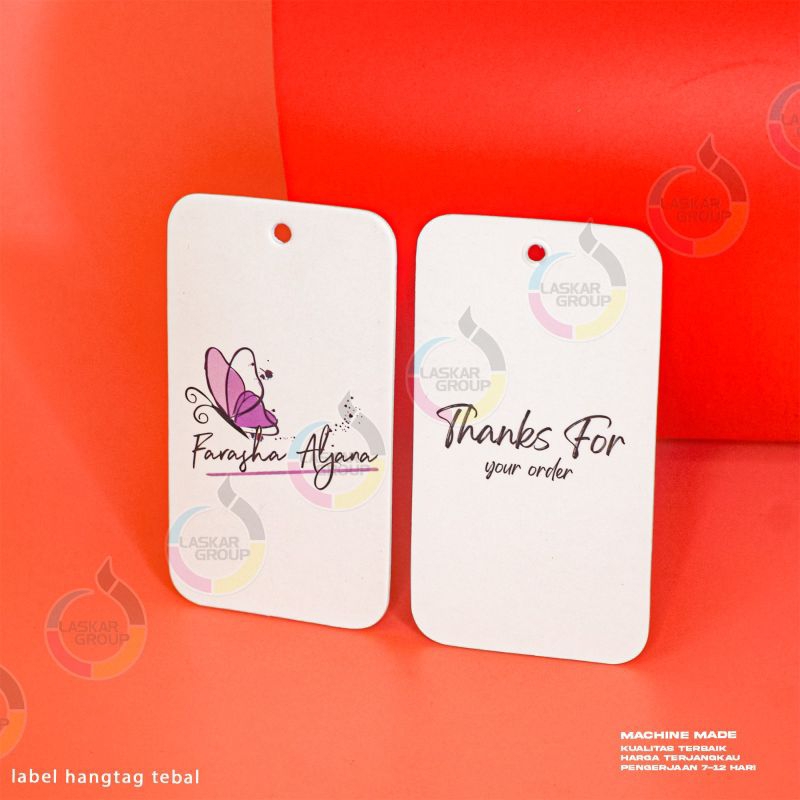 

hangtag tebal / hag tag premium / label Tag pakaian
