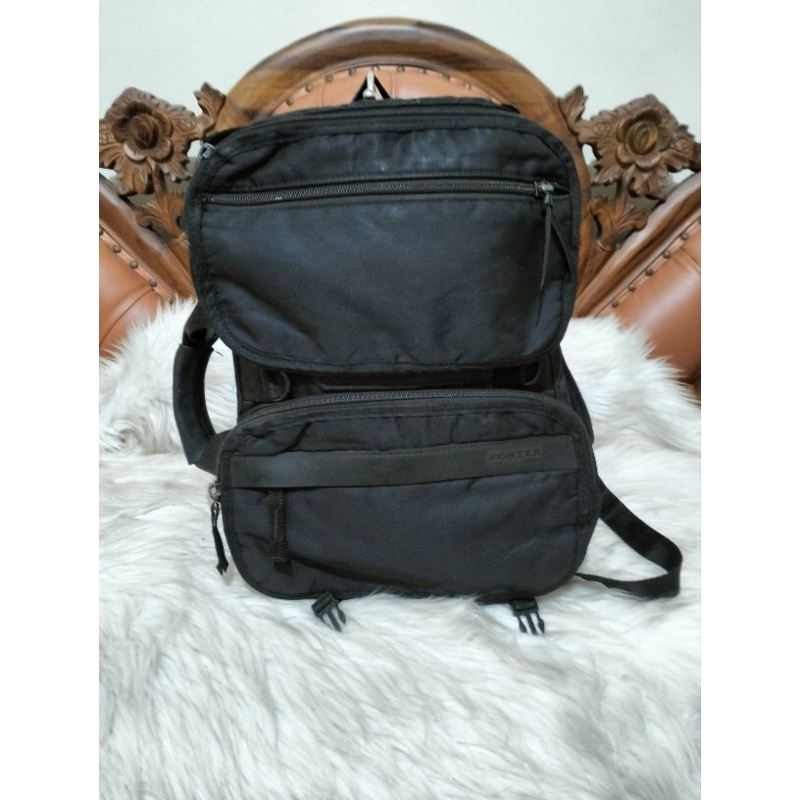 Porter Yoshida Black Nylon Backpack