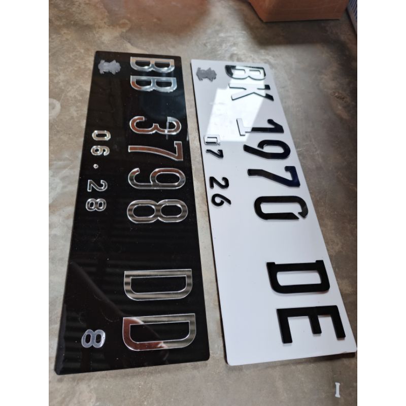 plat nomor mobil variasi, plat timbul, plat bk mobil