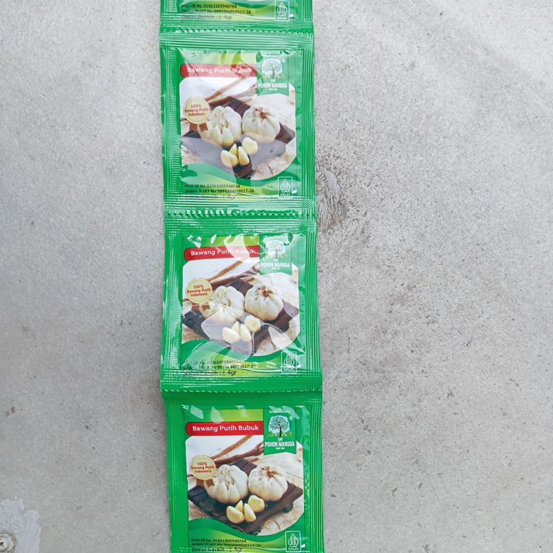 

POHON MANGGA BAWANG PUTIH BUBUK renceng 12'S
