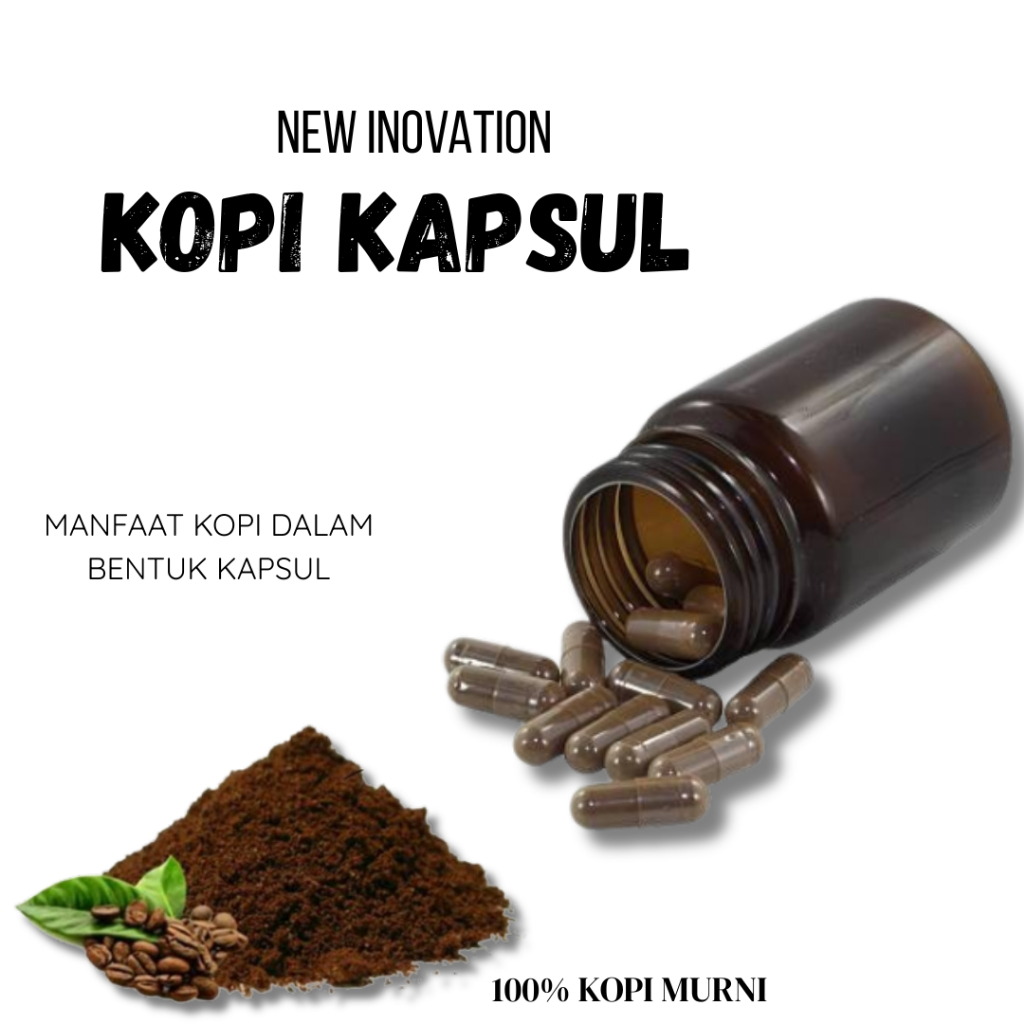 

INNOVASI TERBARU KOPI DALAM BENTUK KAPSUL (100% KOPI PILIHAN) isi 30 kapsul