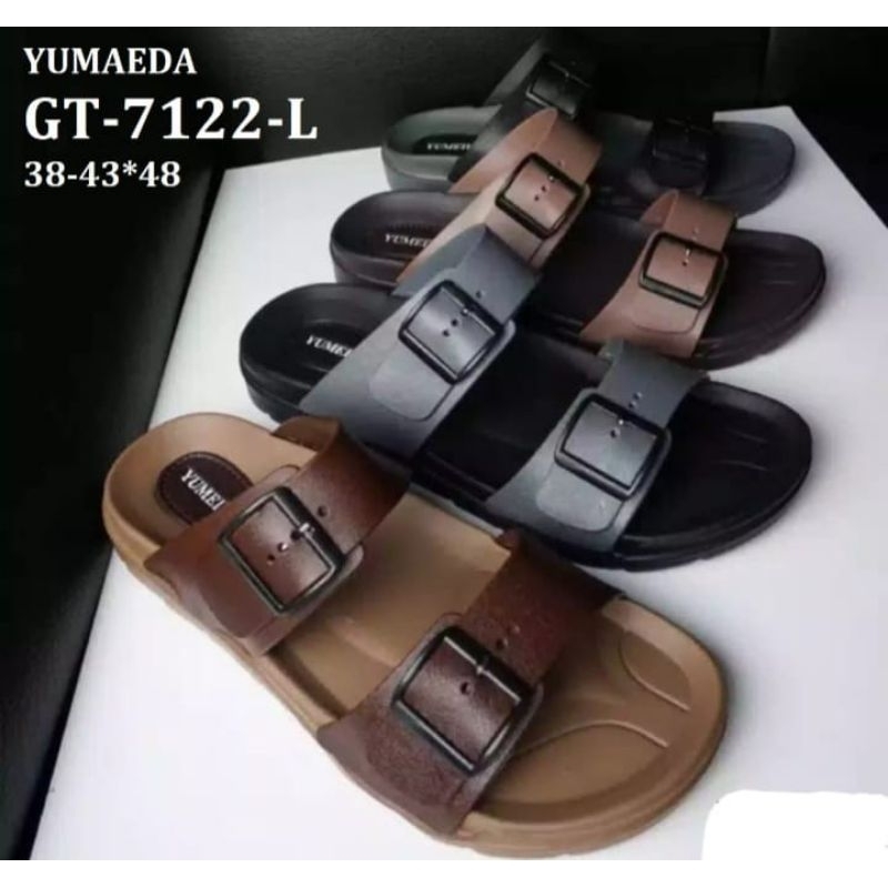 Sandal Slop Tali Dua Karet Pria Dewasa Yumeida GT-7122-L Size 38-43