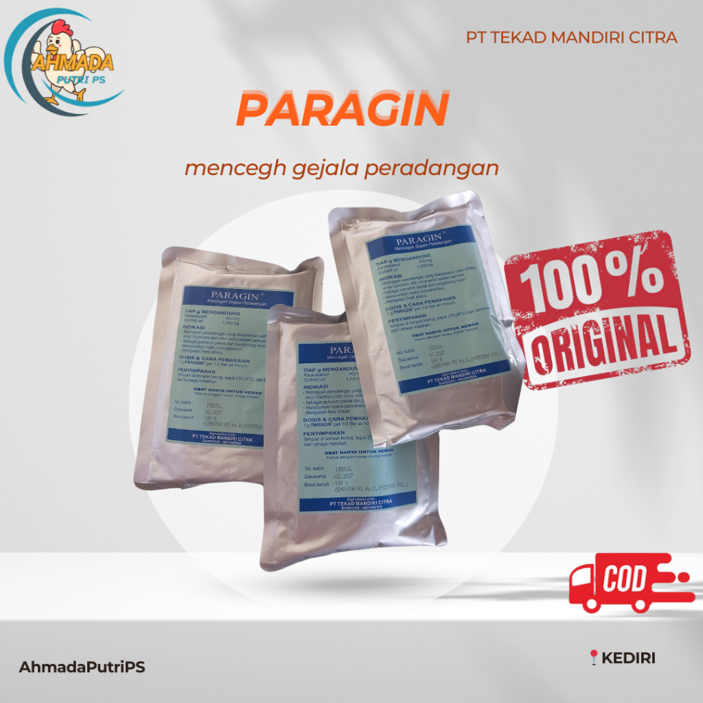 Paragin | Obat Gumboro & Demam Ayam | Paracetamol Ternak