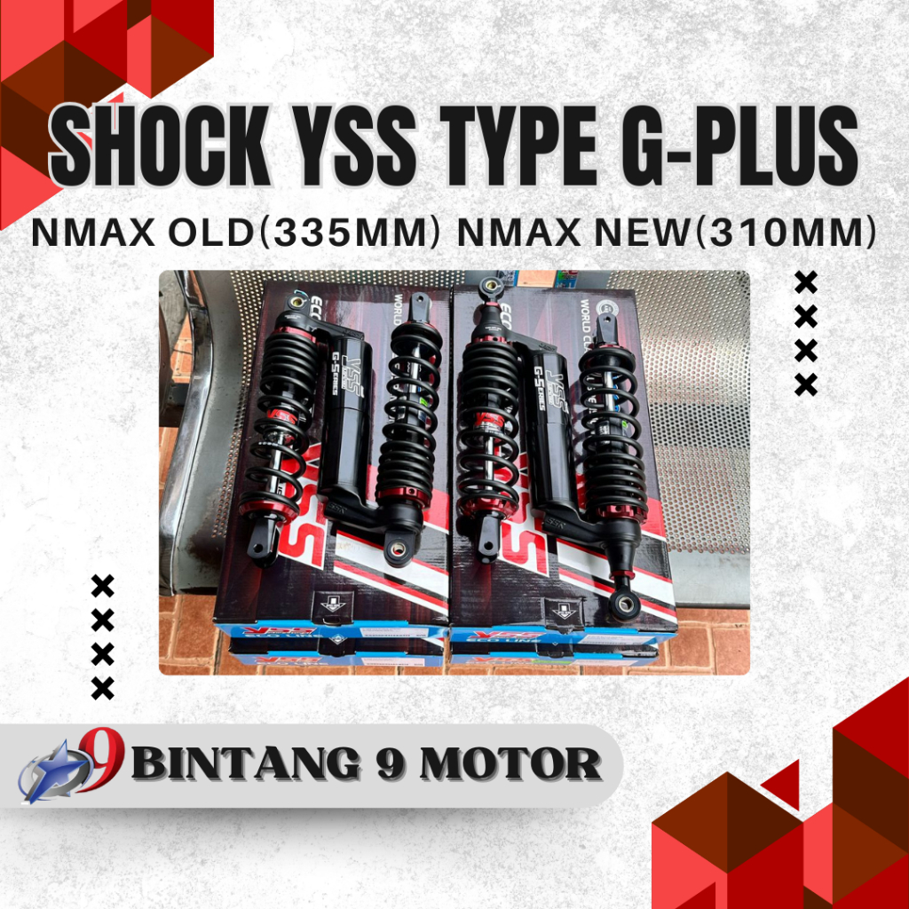 SHOCK YSS G-PLUS BLACK SERIES NMAX OLD NMAX OLD-BINTANG SEMBILAN MOTOR
