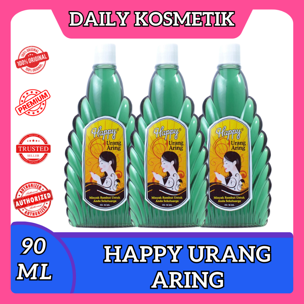 Happy Urang Aring Minyak Rambut | Minyak Rambut Untuk Rambut Rontok Rusak Rambut Wangi Tahan Lama