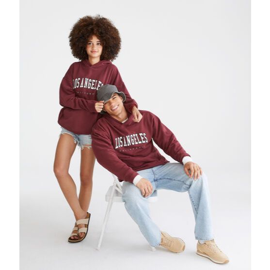 AERO Los Angeles California Essentials Pullover Hoodie/ HOODIE UNISEX PRIA/ WANITA - NEW ORIGINAL BR
